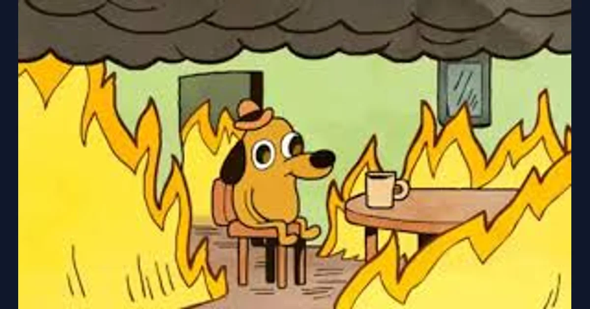 This Is Fine meme reference preview (reference preview)